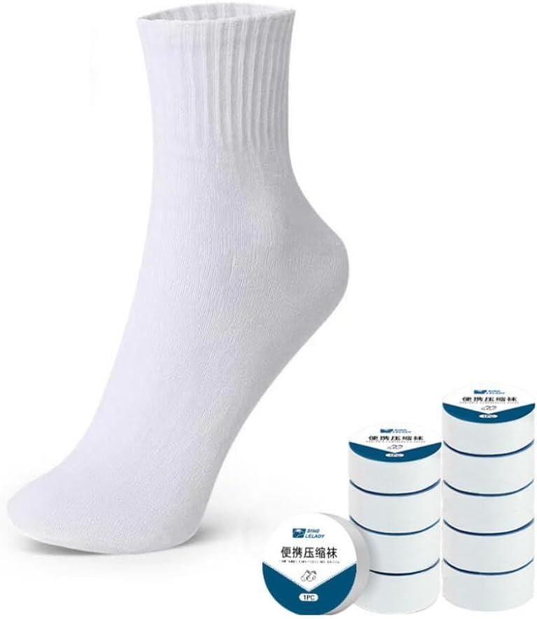 Travel-Friendly Disposable Cotton Socks- Hygienic & Wash-Free(Portable Pack)