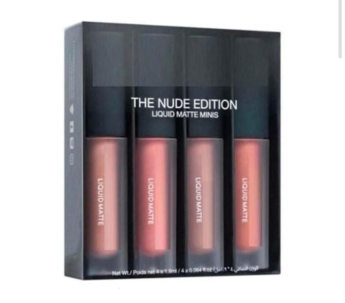 Luxury Velvet Matte Nude Lipstick Set (Set of 4) - Long Stay Liquid Formula