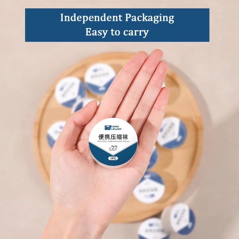 Travel-Friendly Disposable Cotton Socks- Hygienic & Wash-Free(Portable Pack)