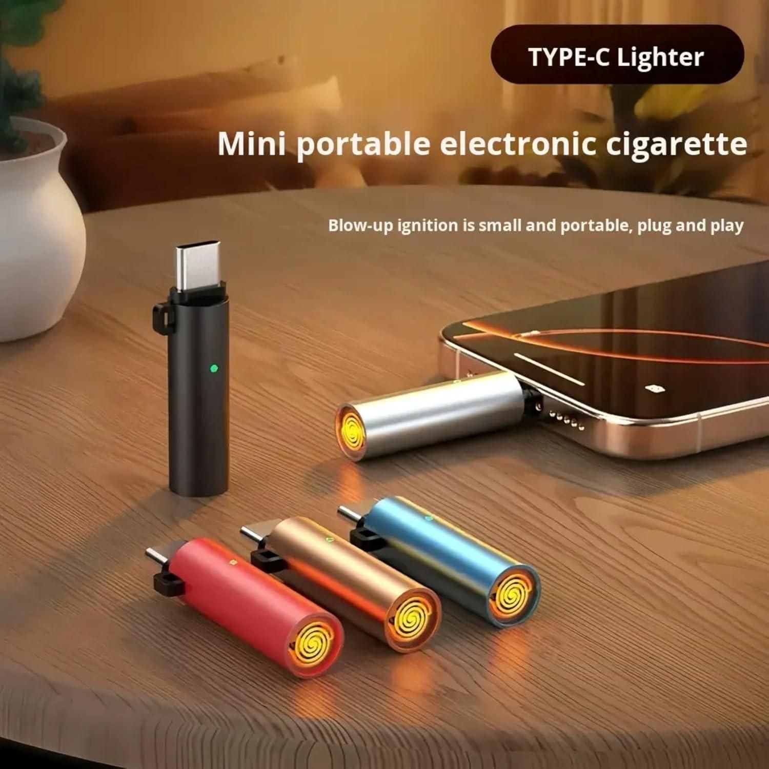 Rechargeable Windproof Electronic Lighter (USB Type-C)