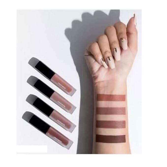 Luxury Velvet Matte Nude Lipstick Set (Set of 4) - Long Stay Liquid Formula